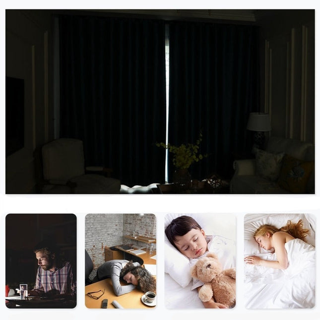 Termisk mørklægningsgardin i midnatsblå