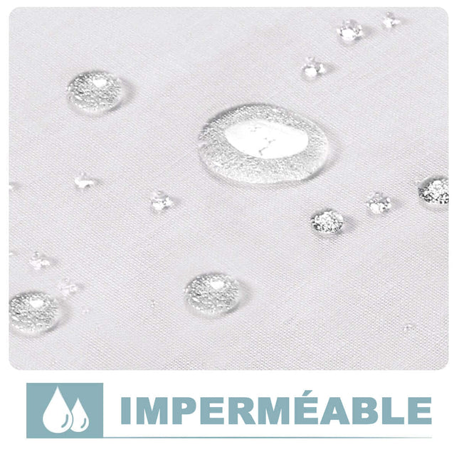 Blåt gardin til havepavillon og terrasse