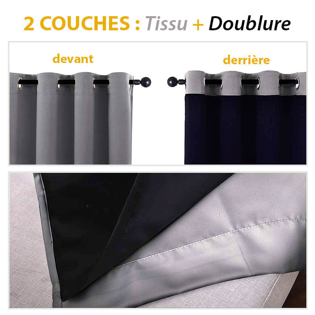 Lydisolerende og termisk gardin i grøn