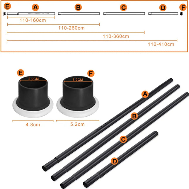 Justerbar teleskop gardinstang