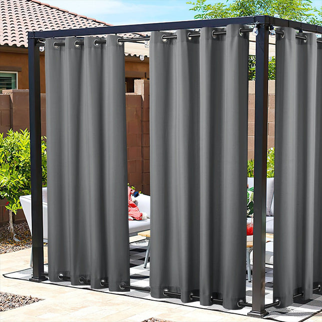 Orange havegardin til terrasse og pavillon