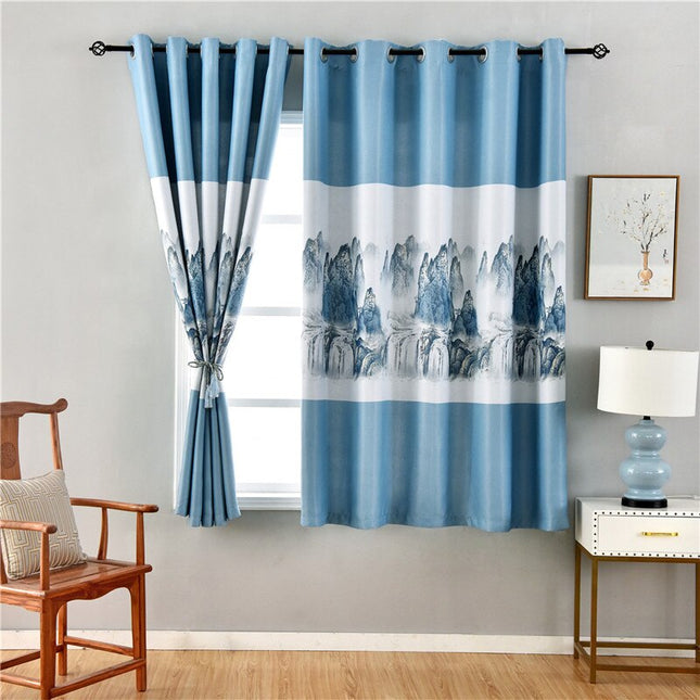 Gardin med asiatisk inspireret landskabsmotiv