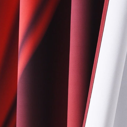 Rødt teatergardin i velour look