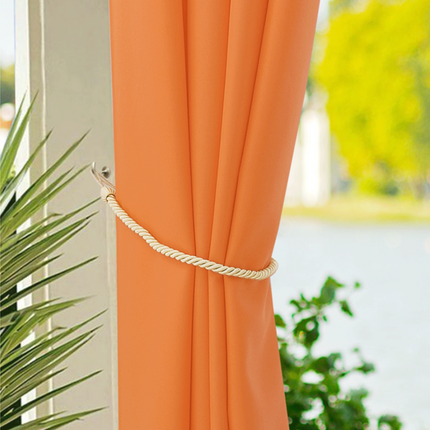 Orange havegardin til terrasse og pavillon