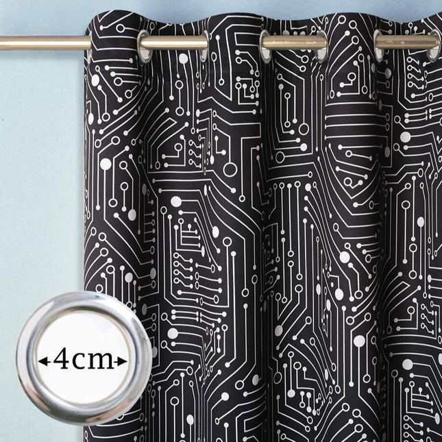 Gardin med printplade mønster