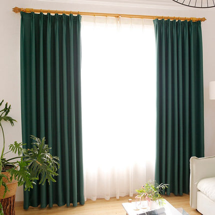 Mørkegrønt mørklægningsgardin til soveværelse