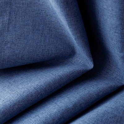 Mørklægningsgardin i mørkeblåt hørlook