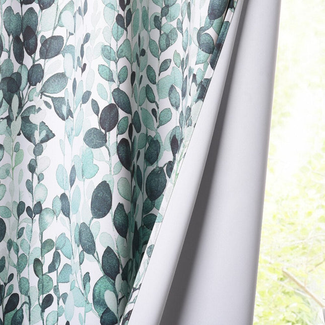 Dekorativt gardin med moderne bladdesign