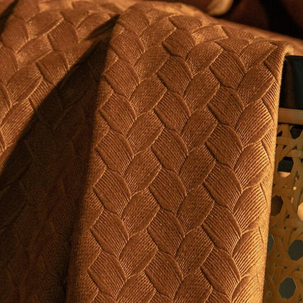 Mørklægningsgardin med flettet tekstur