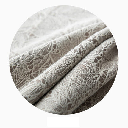 Råhvidt mørklægningsgardin med blondemønster