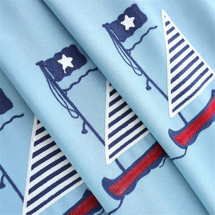 Mørklægningsgardin til børneværelse med skibe