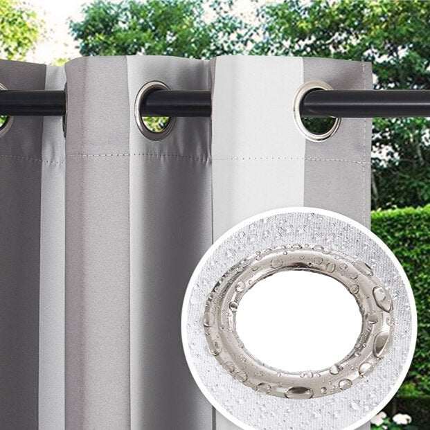 Bredstribet udendørs gardin til pergola