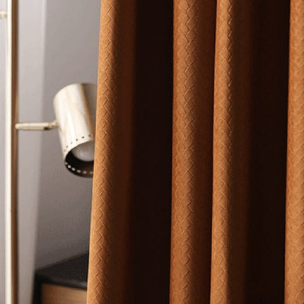 Mørklægningsgardin med flettet tekstur