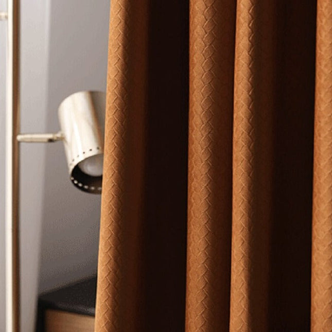 Mørklægningsgardin med flettet tekstur
