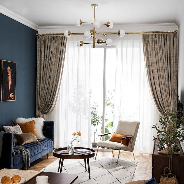 Luksuriøst mørklægningsgardin i velour