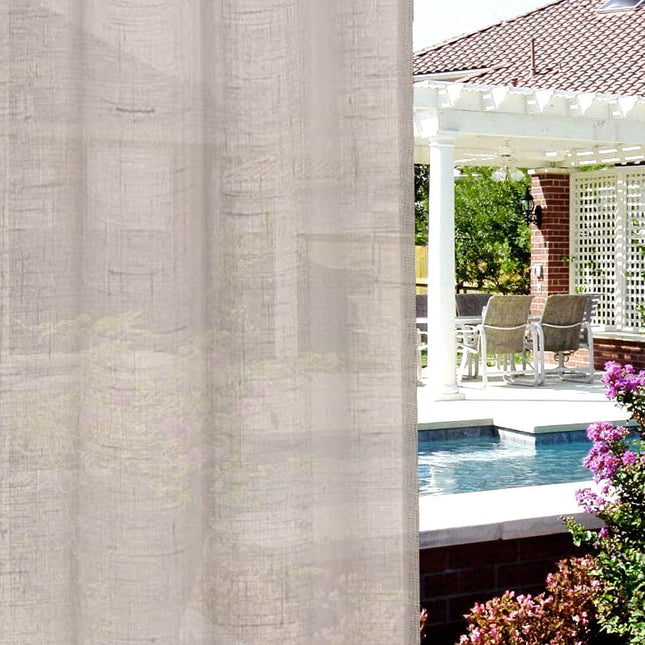 Gardin i hørlook til udestue