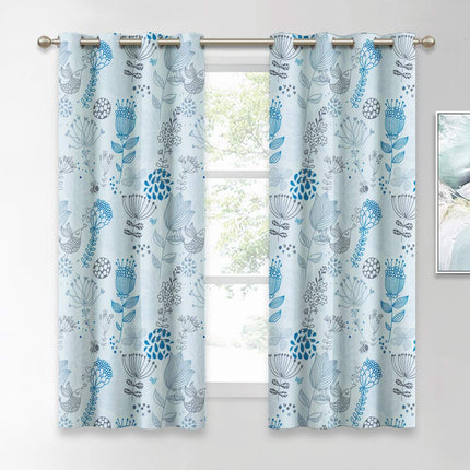 Gardin med stiliseret blomstermotiv