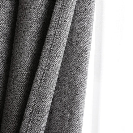 Gråt mørklægningsgardin med struktur