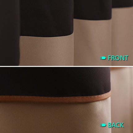 Tofarvet mørklægningsgardin med moderne design