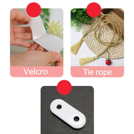 Let gardin med velcro og striber
