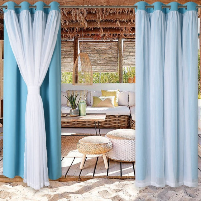 Vandafvisende udendørs gardin til altan