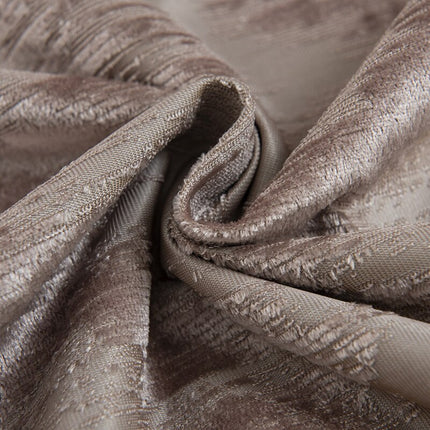 Muldvarpefarvet Rila mørklægningsgardin med tekstur