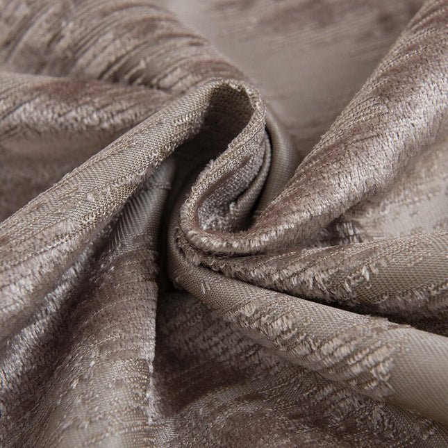 Muldvarpefarvet Rila mørklægningsgardin med tekstur