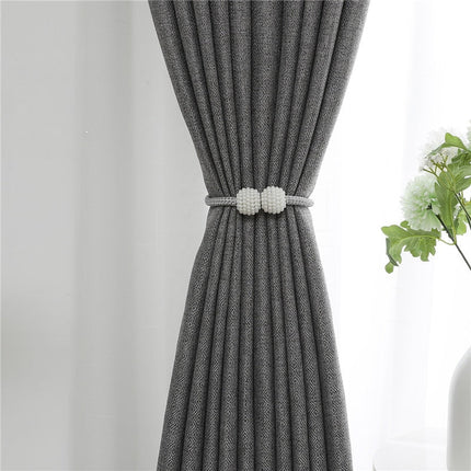 Gråt mørklægningsgardin med struktur