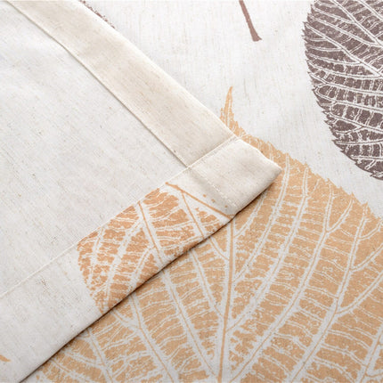 Gardin med mønster af efterårsblade