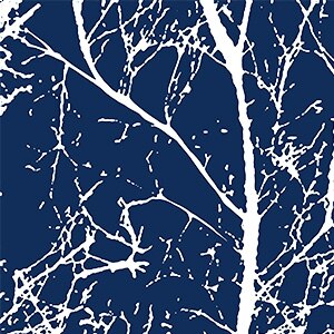 Udendørs gardin med abstrakt træmønster