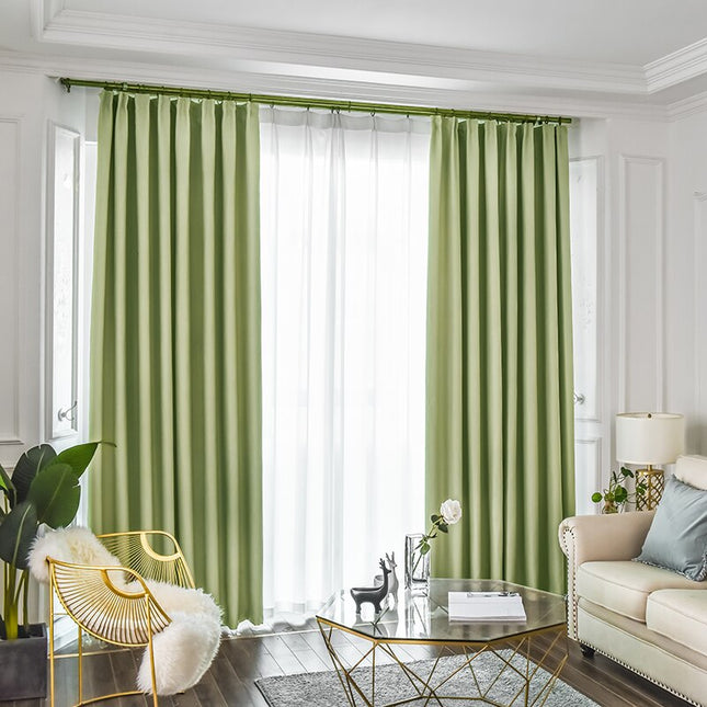 Grønt mørklægningsgardin til soveværelset