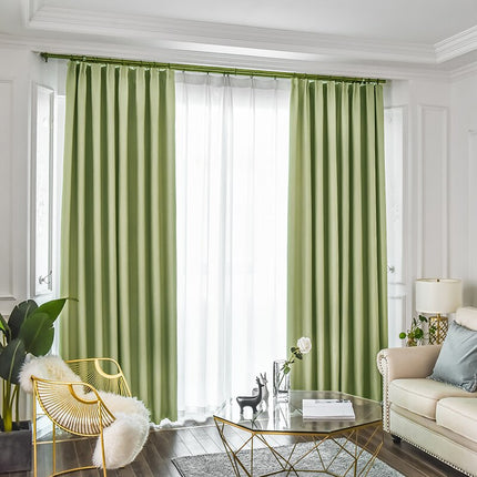 Grønt mørklægningsgardin til soveværelset