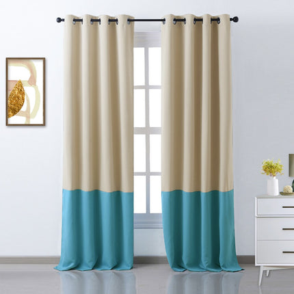 Tofarvet mørklægningsgardin med moderne design