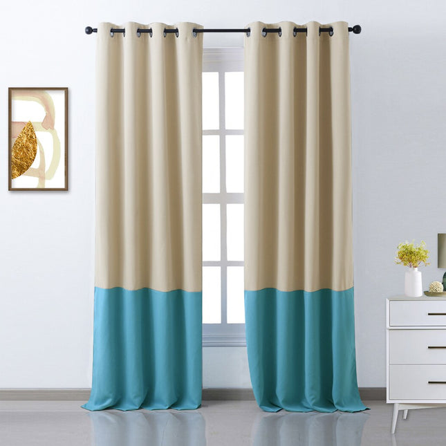 Tofarvet mørklægningsgardin med moderne design