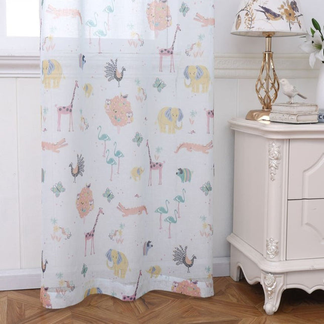 Børnegardin med søde ugler