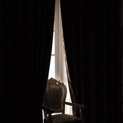 Muldvarpefarvet Rila mørklægningsgardin med tekstur