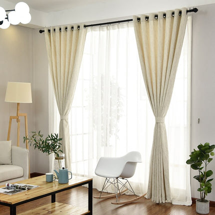 Råhvidt gardin med rustik tekstur