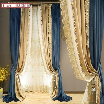 Voile gardin med elegant broderikant