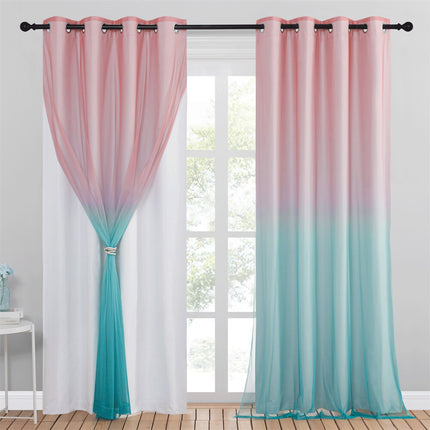 Mørklægningsgardin med lyserød og blå gradient