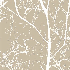 Udendørs gardin med abstrakt træmønster