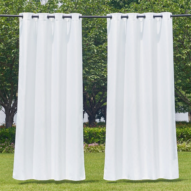 Udendørs gardin til terrasse med ringe