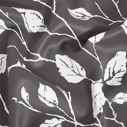 Udendørs gardin med hvidt bladmotiv