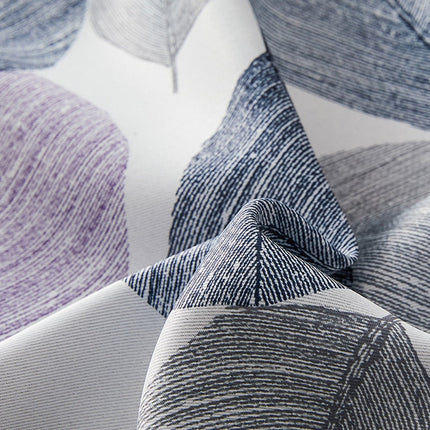 Lilla mønstret mørklægningsgardin til soveværelse