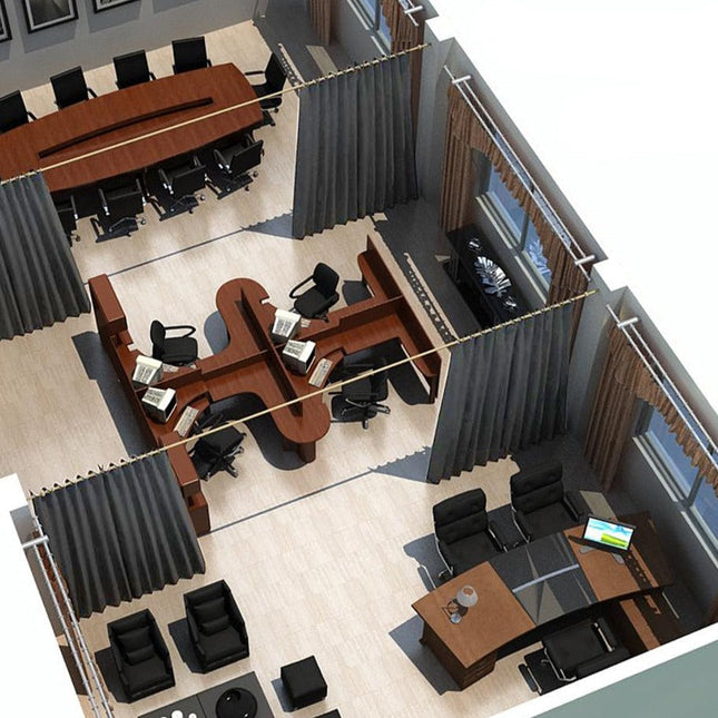 Mørklægningsgardin som praktisk rumdeler