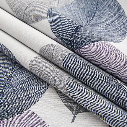 Lilla mønstret mørklægningsgardin til soveværelse