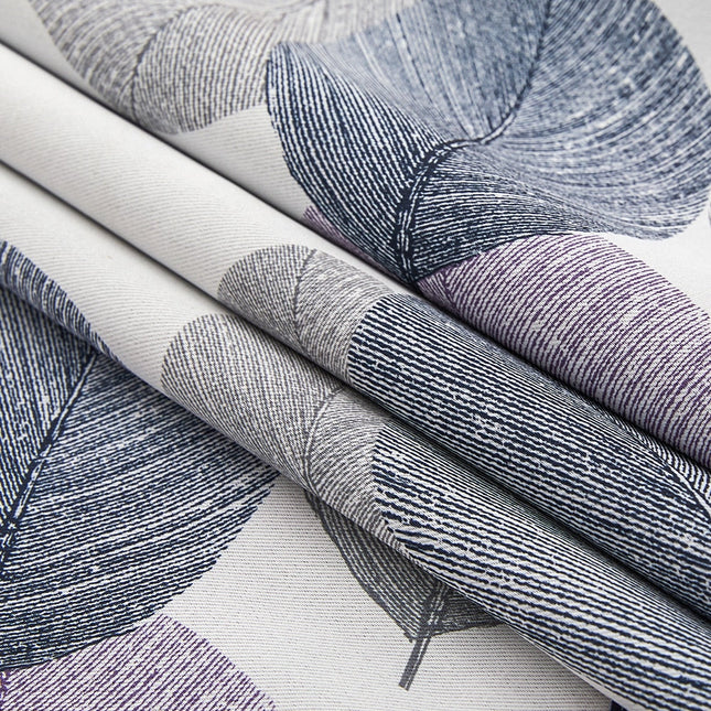 Lilla mønstret mørklægningsgardin til soveværelse