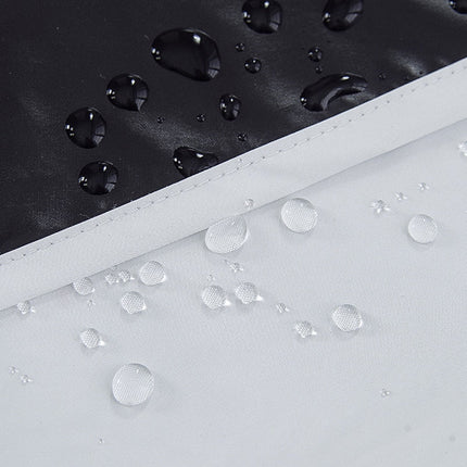 Vandtæt hvidt udendørsgardin med ringe