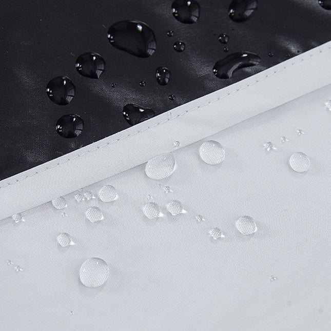 Vandtæt hvidt udendørsgardin med ringe