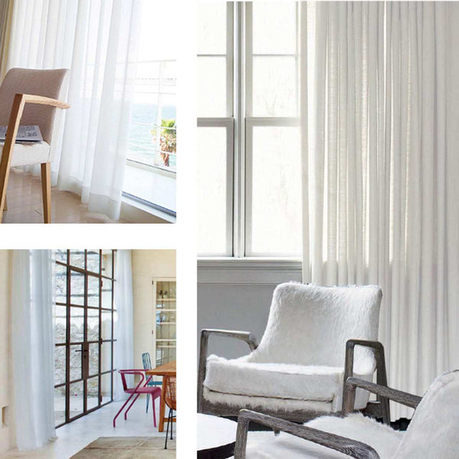 Klassisk og let gennemsigtigt voile gardin