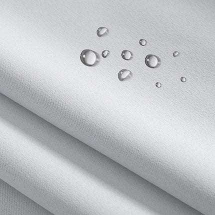 Vandtæt lysegrå udendørsgardin til altan